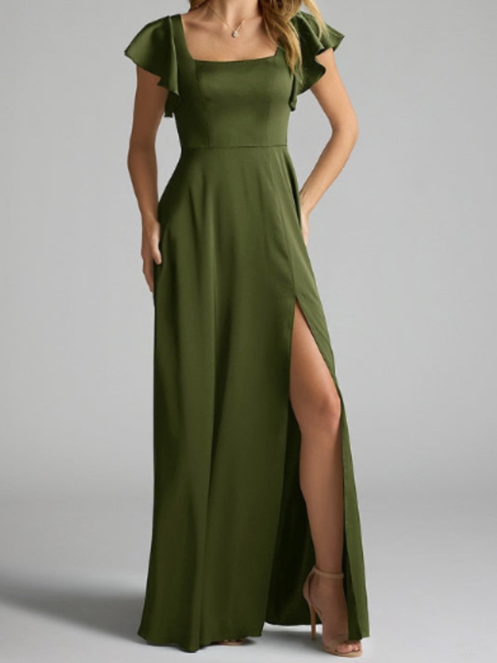 Azazie Olive Bondi Bridesmaid Dress, A10 - Picture 6 of 6